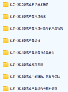 华中农业大学 农业经济学（王雅鹏版）48课时 含课件、试卷、资源 手机可看
