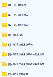 山东农业大学 农业生态学（骆世明2版）陈雨海 45课时 含课件、试卷、资源 手机可看