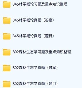 西南林业大学《345林业基础知识综合+802森林生态学》历年真题及答案+考研复习资料