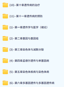 新乡医学院三全学院 医学遗传学（杨保胜2版）49课时 含课件 高清 手机可看