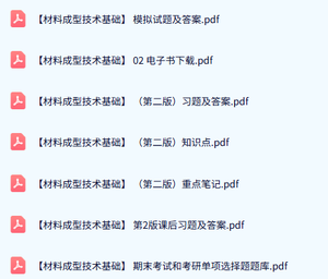 材料成型技术基础《第二版》习题及答案+复习重点及笔记