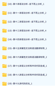 中南大学 编译原理（陈火旺版）陈志刚59课时 含课件 高清 手机可看