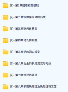 南京理工大学 热处理原理与工艺（赵乃勤版）李永胜19课时 含课件 高清 手机可看