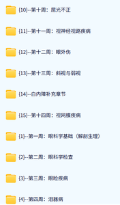 华中科技大学 眼科学（葛坚版）王军明 48课时 高清 手机可看