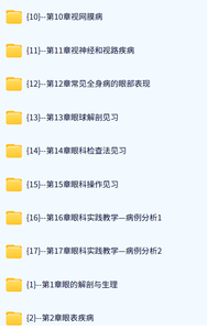 首都医科大 眼科学 (葛坚版)  王宁利27课时 含课件、试卷、资源  手机可看