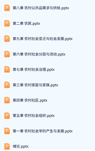 马工程《农村社会学》全套课件PPT+PDF电子版教材
