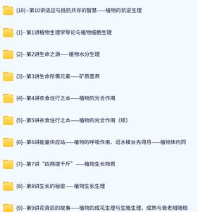 湖南农业大学 植物生理学 夏石头52课时 含课件 高清 手机可看