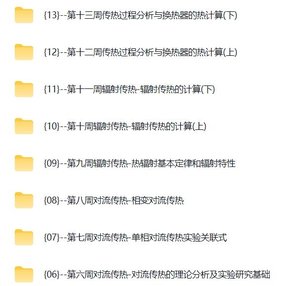 西安交通大学 传热学（杨世铭4版）陶文铨 92讲 高清 带课件（手机可看）