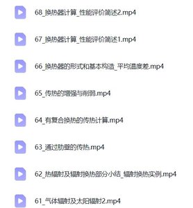清华大学 传热学（章熙民5版）姜培学 68讲 带课件（手机可看）