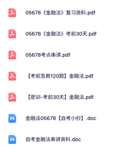 05678《金融法》自考资料+考前押题+历年真题及答案