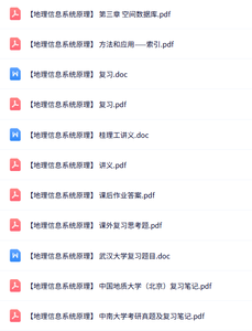 专业课《地理信息系统原理》试题及答案+讲义及思考题+重点笔记