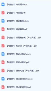 严钦尚《地貌学》试题及答案+知识点+重点笔记
