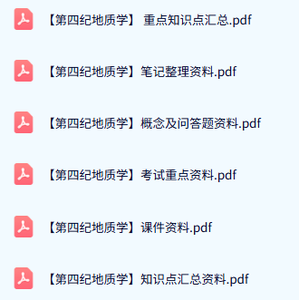 专业课《第四纪地质学》试题及答案+知识点+重点笔记