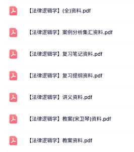 专业课《法律逻辑学》教案讲义+笔记提纲+重点笔记