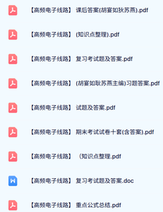 专业课《高频电子线路》试题及答案+知识点+重点笔记