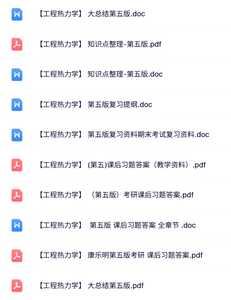 第五版《工程热力学》试题及答案+知识点+重点笔记