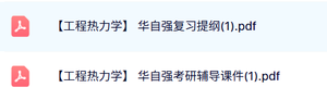 华自强《工程热力学》复习提纲+考研辅导课件