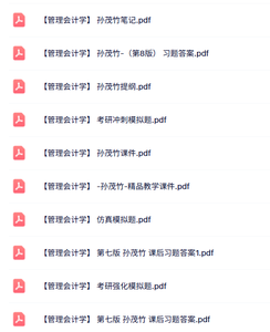 孙茂竹《管理会计学》课后习题答案+复习提纲+PPT课件