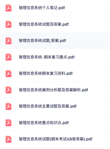专业课《管理信息系统》试题及答案+笔记+期末复习重点