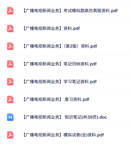 专业课《广播电视新闻业务》考试模拟题+重点笔记+知识点