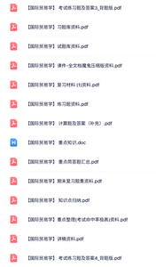 专业课《国际贸易学》知识点归纳+重点笔记+试题及答案