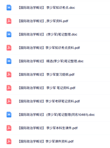 李少军《国际政治学概论》知识点+重点笔记+本科生课件