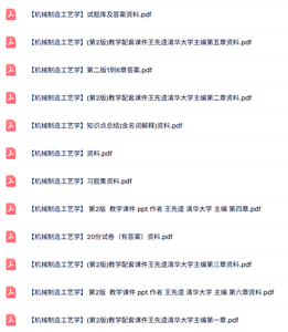 清华大学《机械制造工艺学》第二版 课件PPT+重点笔记+试题及答案