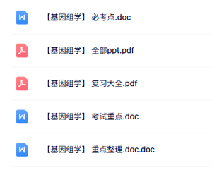 专业课《基因组学》知识点+重点笔记+PPT课件