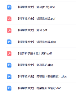 专业课《科学技术史》知识点+重点笔记+试题及答案