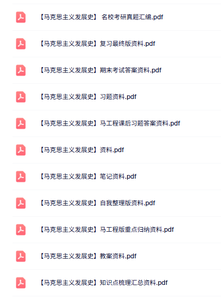 专业课《马克思主义发展史》知识点+重点笔记+试题及答案