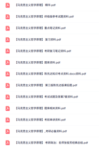 专业课《马克思主义哲学原理》知识点+重点笔记+试题及答案
