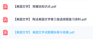 专业课《美国文学》知识点+重点笔记+试题及答案