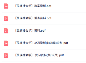 专业课《民族社会学》知识点+重点笔记
