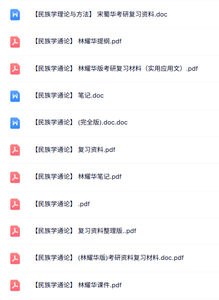 林耀华《民族学通论》知识点+重点笔记+试题及答案