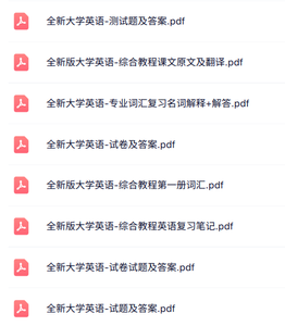 专业课《全新大学英语》知识点+重点笔记+试题及答案