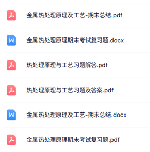 专业课《金属热处理原理及工艺》知识点+重点笔记+试题及答案
