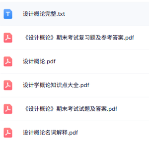专业课《设计概论》知识点+重点笔记+试题及答案