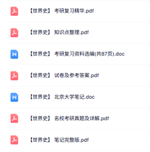 专业课《世界史》知识点+重点笔记+试题及答案
