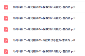 26上FB幼儿教资《保教知识与能力+综合素质》笔试资料