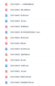 专业课《文化产业概论》知识点+重点笔记+试题及答案