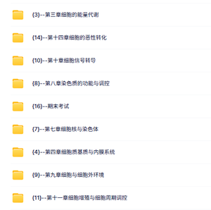 东北师范大学 细胞生物学（丁明孝）魏民69课时 高清 手机可看