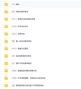 中国矿业大学 杜计平 采矿学 PPT教学课件 视频讲解 学习资料