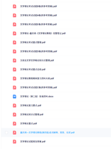 专业课《文学概论》知识点+重点笔记+试题及答案