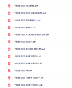 专业课《物流学导论》知识点+重点笔记+试题及答案