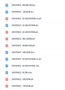 专业课《物流学概论》知识点+重点笔记+试题及答案