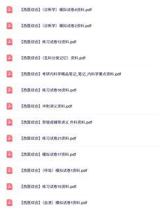 西医综合（呼吸/血液/普通外科/物质代谢等）多套模拟试卷及答案+重点笔记