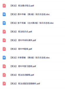 周叶中《宪法》知识点+重点笔记+试题及答案