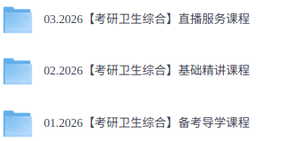 2026年公共卫生考研（各大机构网课+历年真题+复习资料）