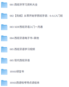 零基础学西班牙语   网课+配套资料