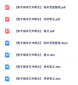 专业课《数字媒体艺术概论》知识点+重点笔记+试题及答案